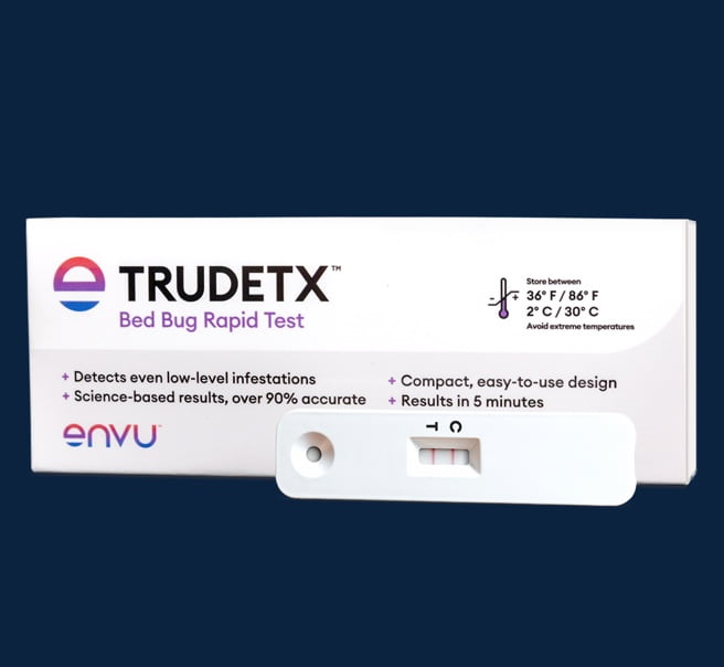 A TruDetx Bed Bug Rapid Test.
