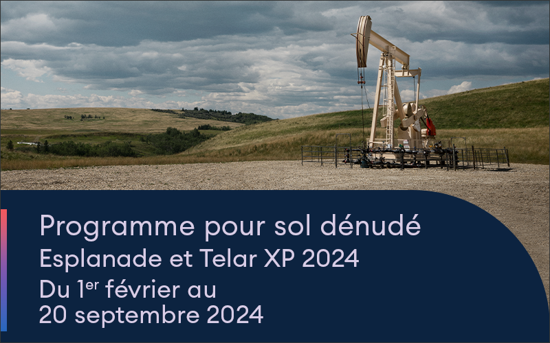 Programme pour sol dénudé Esplanade et Telar XP 2024