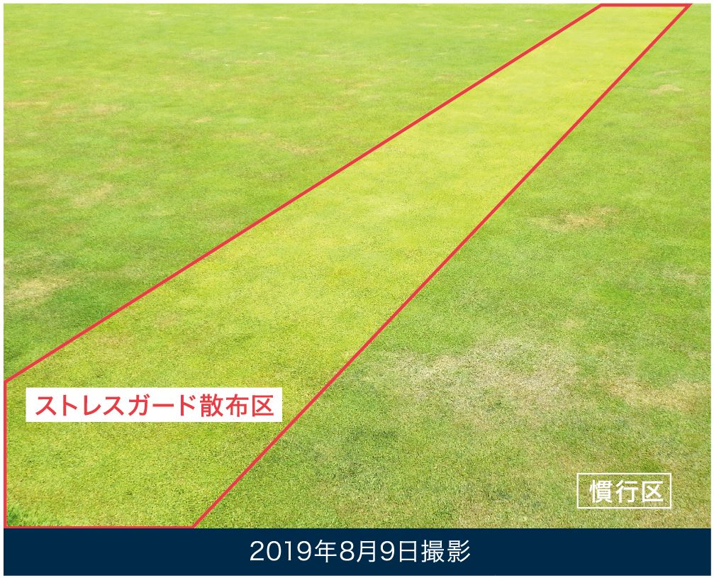 ストレスガード散布区と慣行区との違い