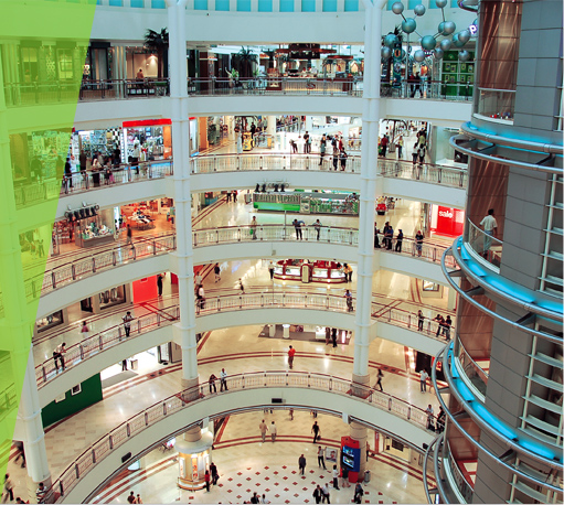 A shopping center
