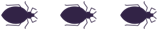 trio of purple bedbug icons