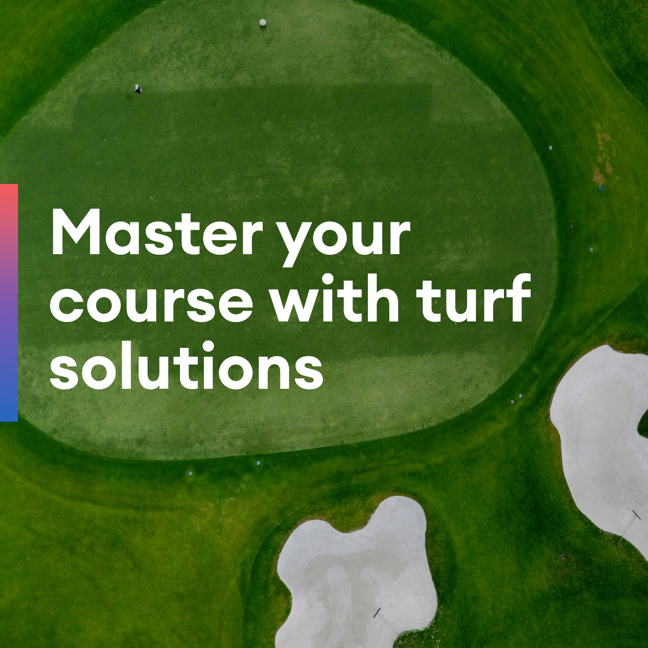 text Master your course with turf solutions image golf course turf from above