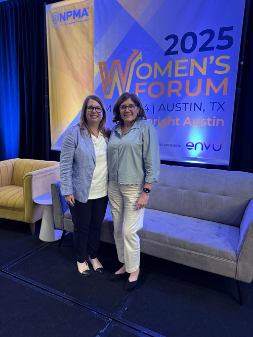 Tiffany Fremder chief marketing officer at Envu and Debbie Kourfas research biologist at Env