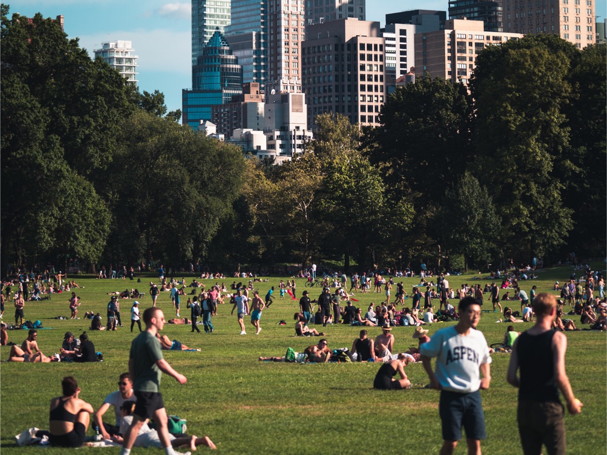 public park crowd