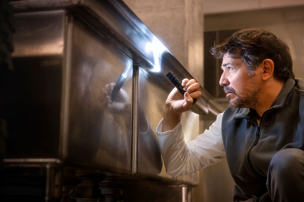 inspecting for pests