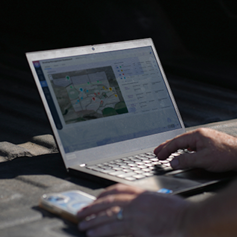 browsing locations on laptop