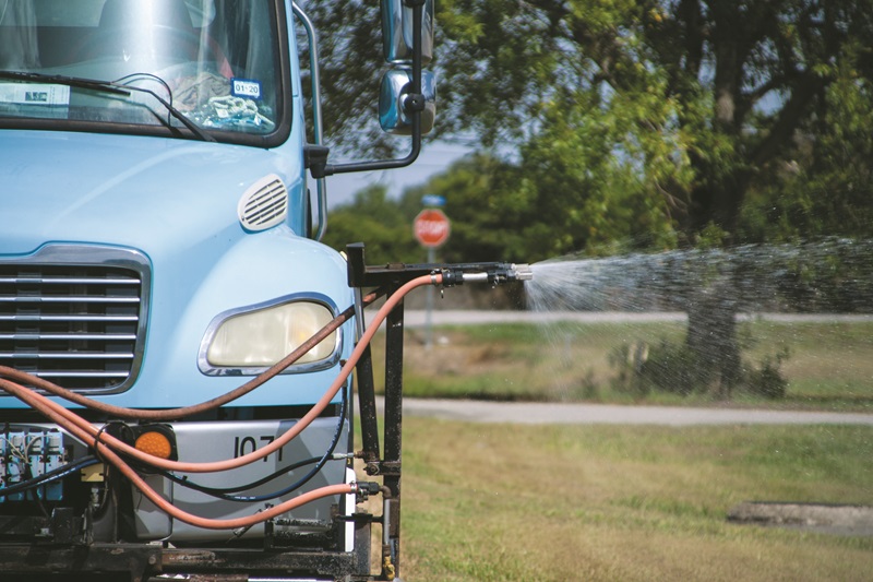 roadside truck spraying