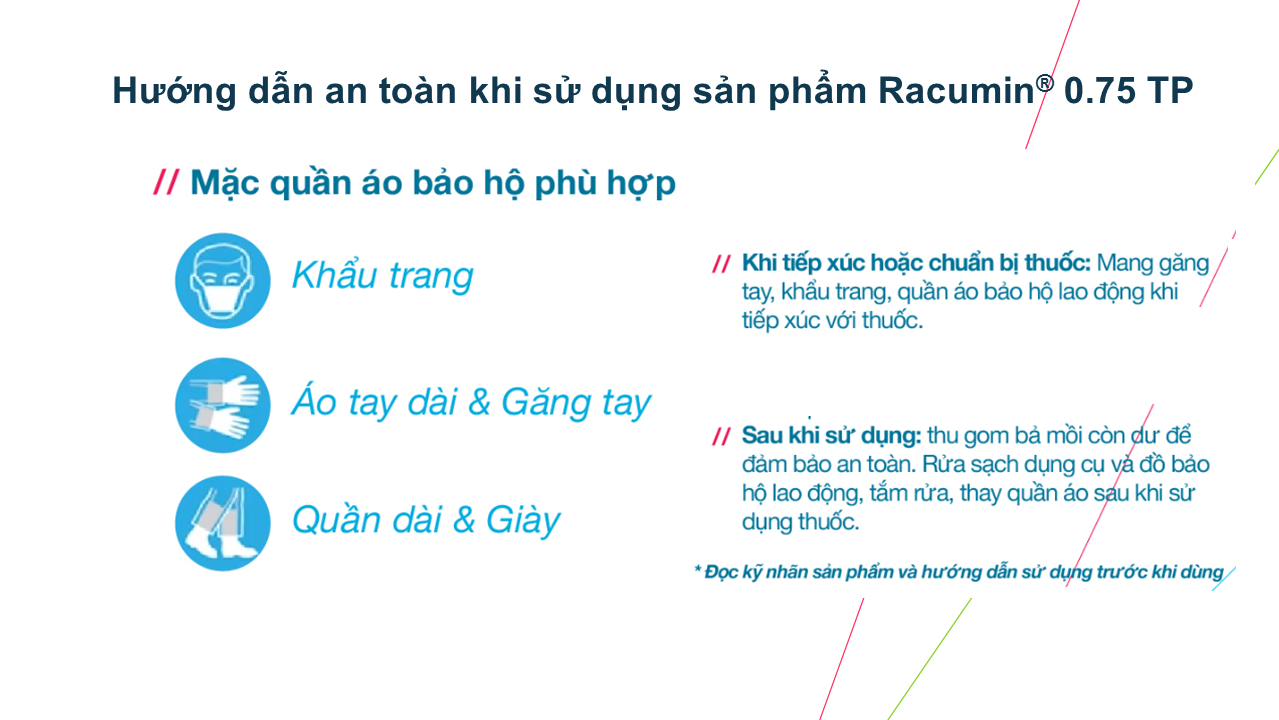 Hướng dẫn an toàn sử dụng sản phẩm Racumin 0.75 TP